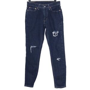 LEVI'S 531 Dark Wash Distressed Slim Fit Jeans 30W 30L